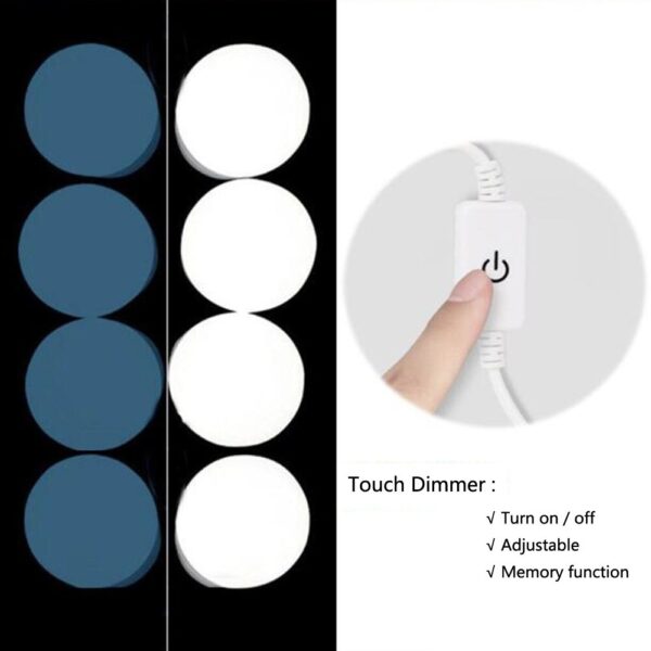 LED Vanity Mirror Lights Hollywood Style for Makeup Dressing Table